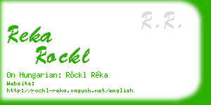 reka rockl business card